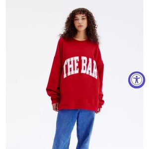 ‘THE BAR' Oversized Sweatshirt Color Ruby SOLD OUT Online
